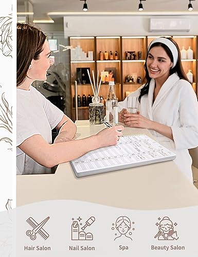 Miniatura 4 de SUNEE Libro de citas de salón - Libro de citas sin fecha intervalos de 15 minutos 4 columnas y 204 páginas libro de horario diario y por hora de 8 x