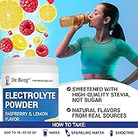 Vista 6 de Dr. Berg Zero Sugar Hydration Keto Electrolyte Powder - Mejorado con 1000 mg de potasio y sal rosa real del Himalaya (no sal de mesa) - Suplemento
