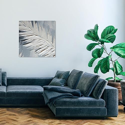 Miniatura 8 de Wynwood Studio Lienzo abstracto y contemporáneo envuelto  Una pluma de mis alas, arte de pared para sala de estar, dormitorio y baño, 20 x 20