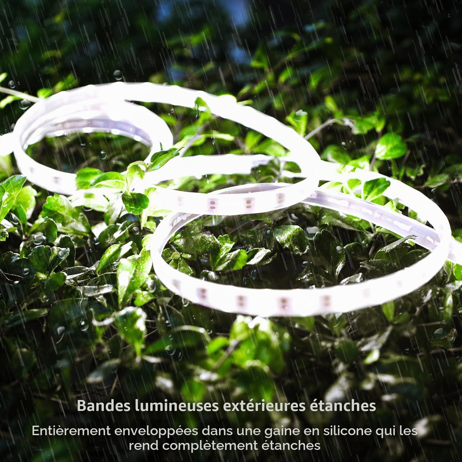 echosari Bande lumineuse solaire à DEL pour extérieur, 10 m, 640 DEL avec télécommande et 8 modes, lumières solaires de jardin étanches pour clôture, porche, tonnelle, cour, arbres, décoration