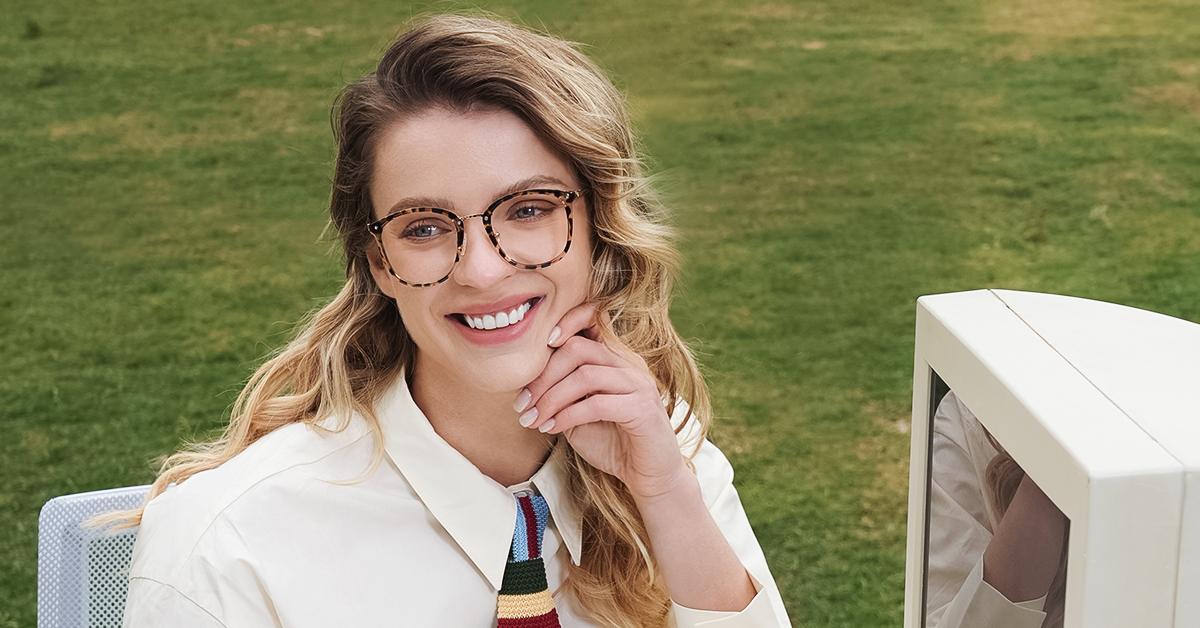 Luce様 Cyxus Blue Light Glasses for Women Blue Light Blocking