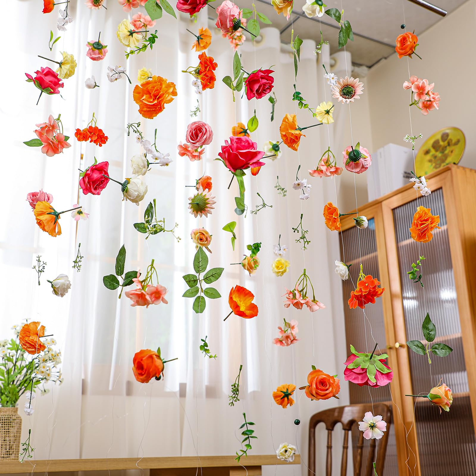 maccha_roseページ Amazon.com: XunYee 6 Pcs 35.4 ft Flower Garlands Hanging