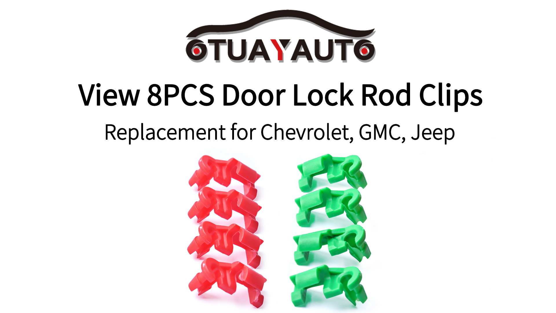 Image of OTUAYAUTO 8PCS Tailgate Handle Clip, Lock Rod Clips