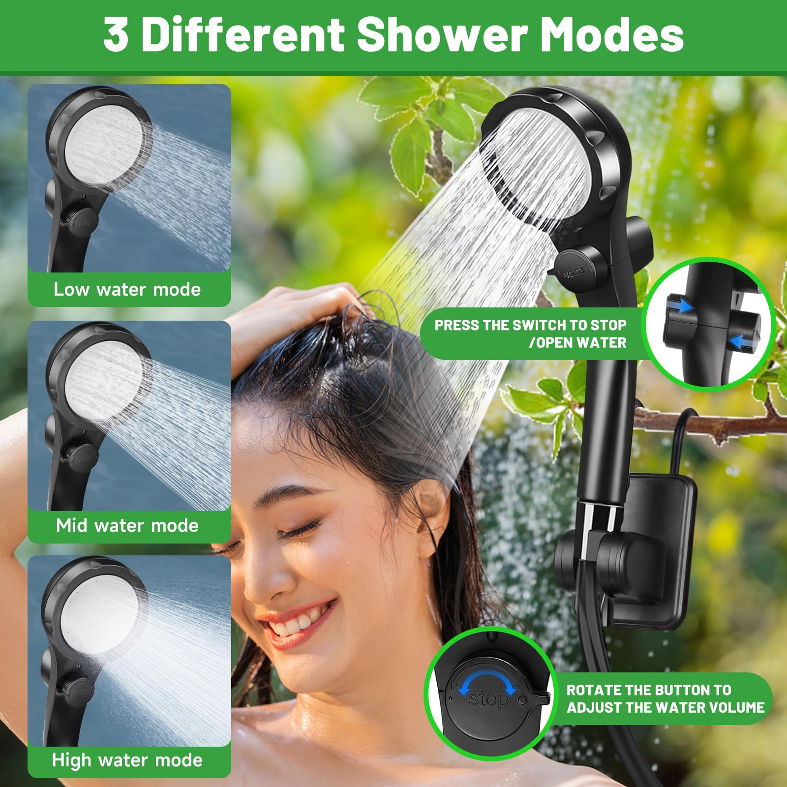 Tragbare Campingdusche Mit 8000mAh Akku, LED-Anzeige, IPX7, Duschkopf & Schlauch – Für Outdoor & Reisen Tragbare Campingdusche Mit 8000mAh Akku, LED-Anzeige, IPX7, Duschkopf & Schlauch – Für Outdoor & Reisen