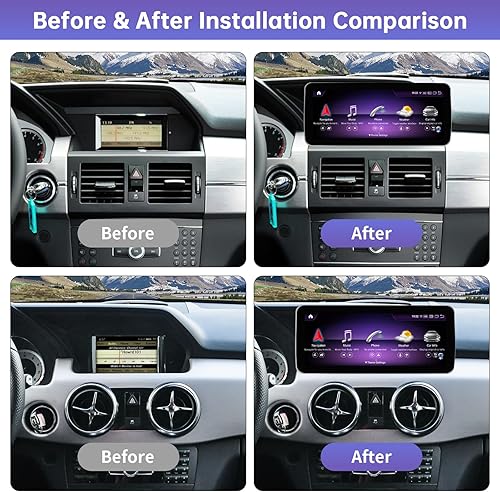 Miniatura 8 de Road Top Android 13 - Radio de coche con pantalla táctil de 12.3 pulgadas, estéreo de coche para Mercedes Benz GLK Clase X204 2009-2015 año, 8+256