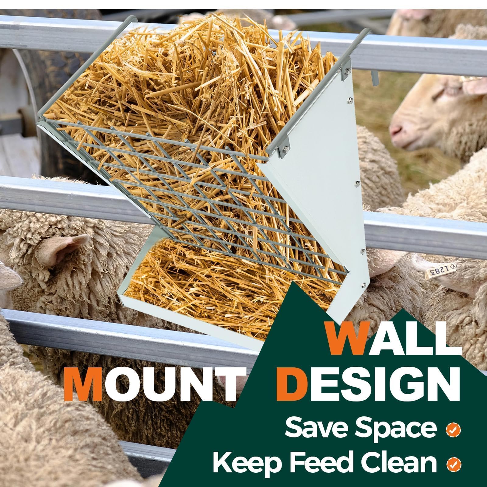 Feed Rack Snapklik.com : Hay Feeder 2 In 1 Hay Rack Wall Mount Goat FeedersHeavy ...