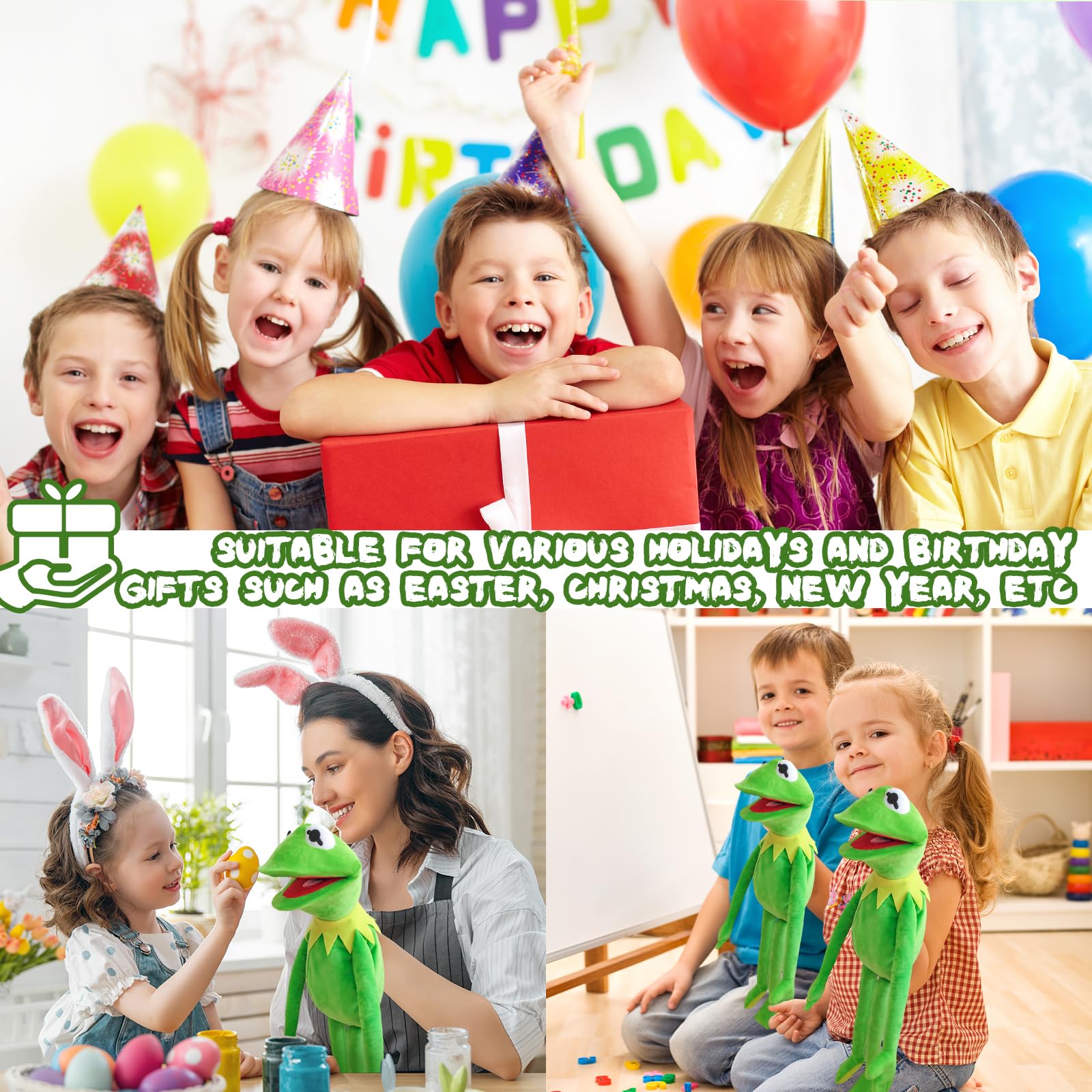 ACTOYS Marioneta Animales, Marioneta Peluche Mano, Marionetas de Mano para Niños Cuentos, Títeres de Mano, Finger Puppets, Contar Cuentos, Enseñar, Regalos de Cumpleaños, Pascua,Navidad — view 7