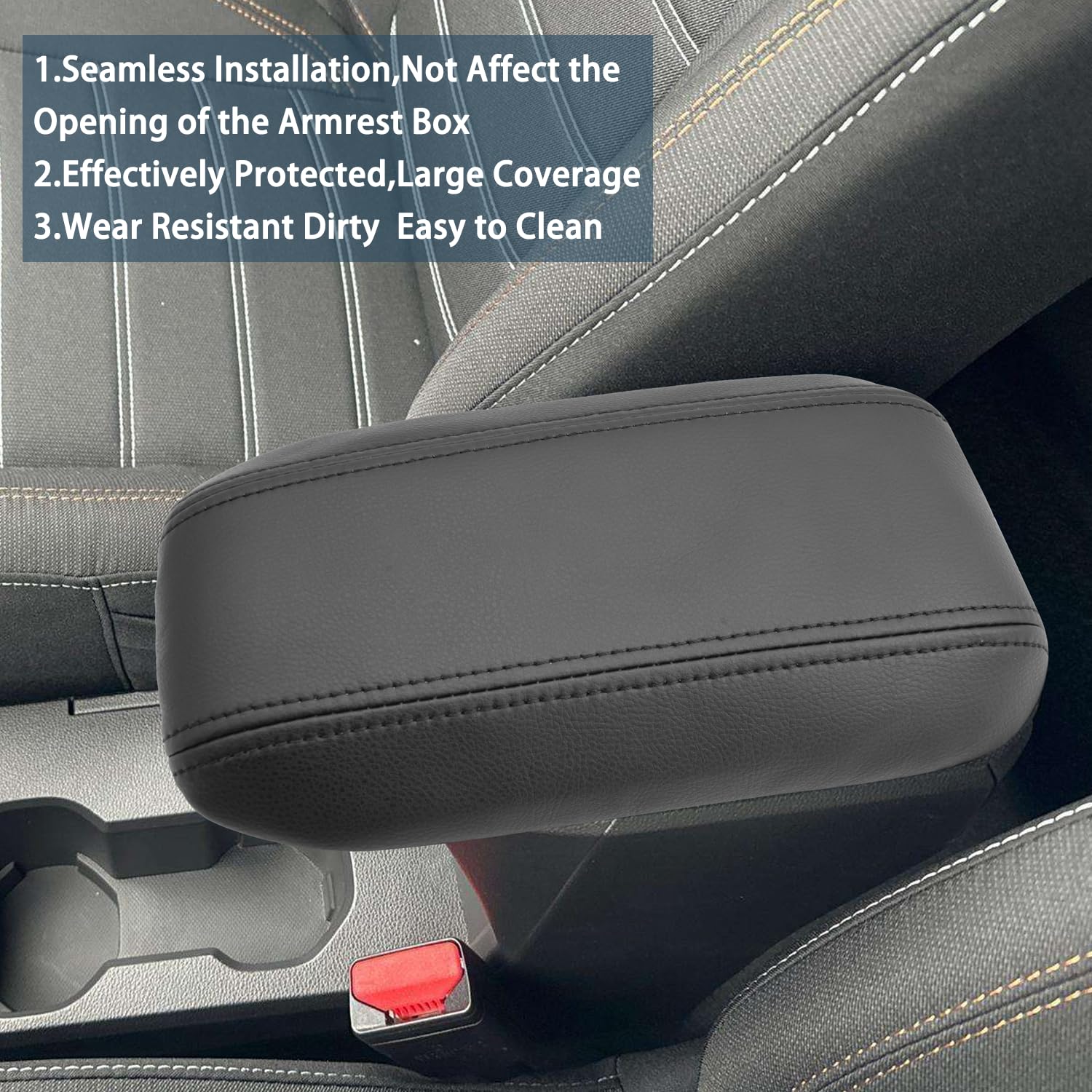 Ruiya pour Dacia Sandero 3/Stepway 3/Dacia Jogger 2021-2025 2026 Housse d'accoudoir Central,Couvercle de boîte d'accoudoir Étui de Protection Console Protection d'accoudoir Sandero Stepway Accessoire