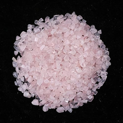 Miniatura 6 de ZAICUS Chips de cristal de cuarzo rosa a granel, piedras preciosas curativas naturales de forma irregular, piedra triturada Reik curativa, chips de