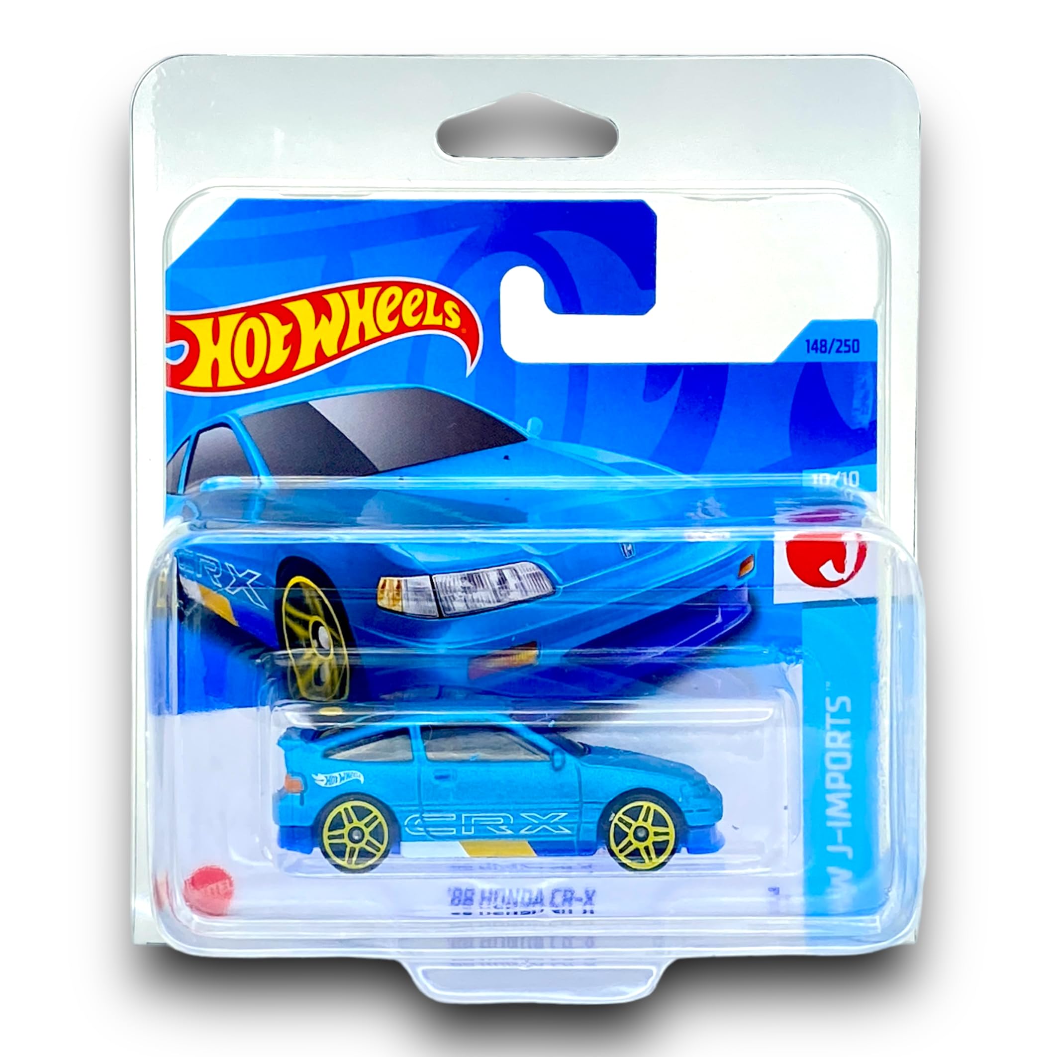 Hot Wheels '88 Honda CR-X (Metallic Matt Blue) 10/10 HW J-Imports - 2023-148/250 (Short Card) - COMES IN A KLAS CAR KEEPER PROTECTIVE COLLECTORS CASE - HKK68