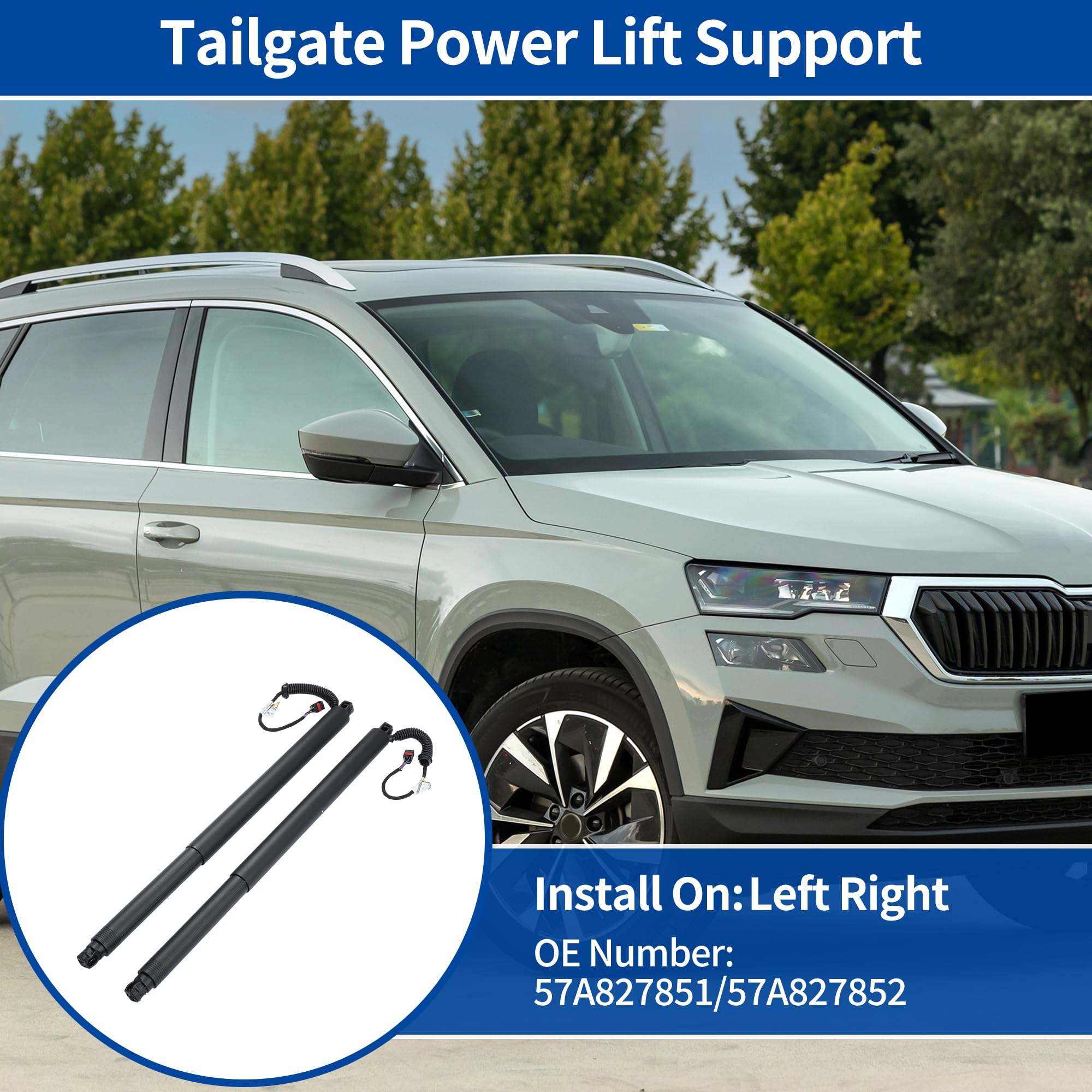 A ABSOPRO 2 Stk Elektrische Gasfeder Heckklappe Für Skoda Karoq 18-21