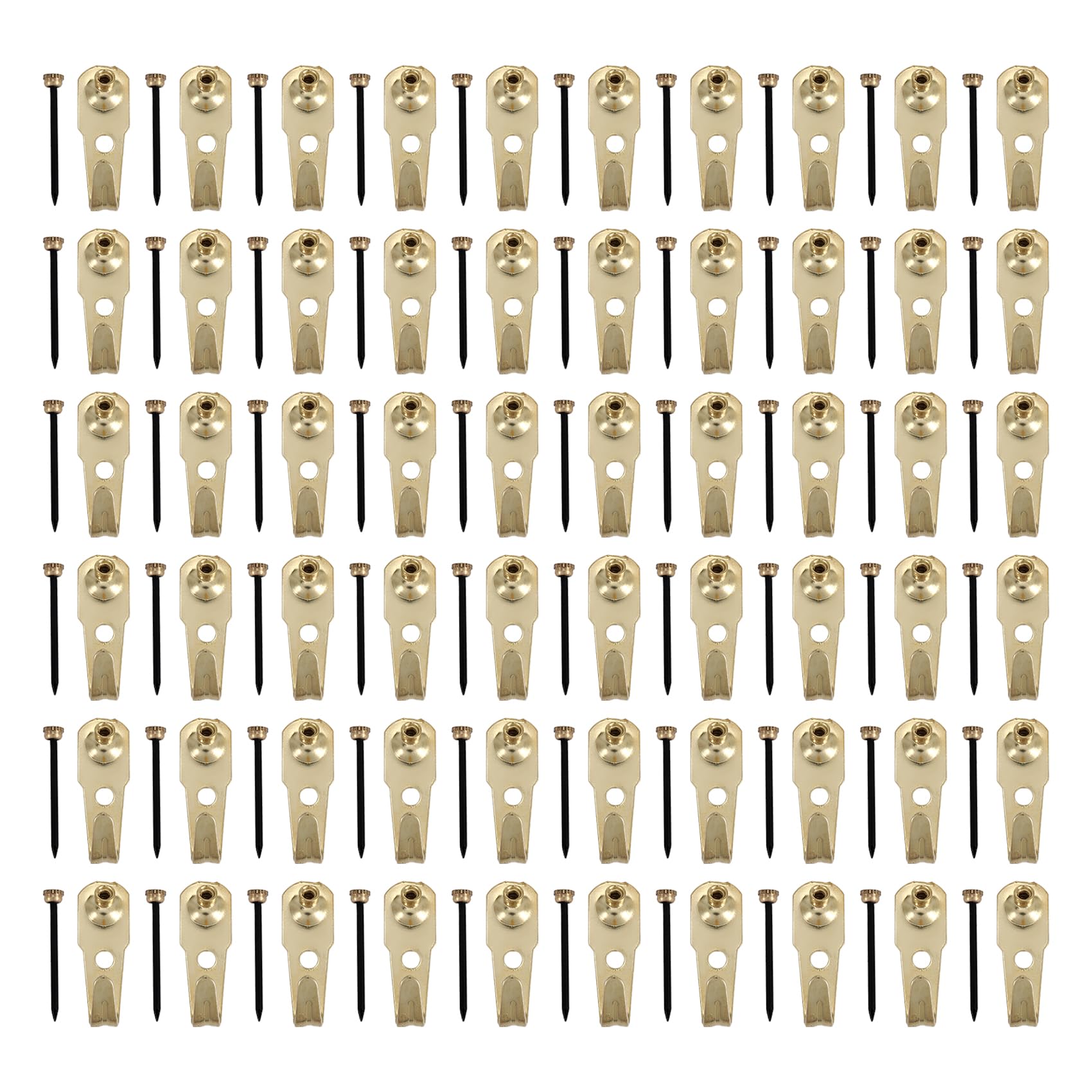 Xnuiasqe 60 Pcs 30 Lb Picture Hangers with Nails Photo Frame Hanger Hooks Picture Hanging Nails for Hanging Clock