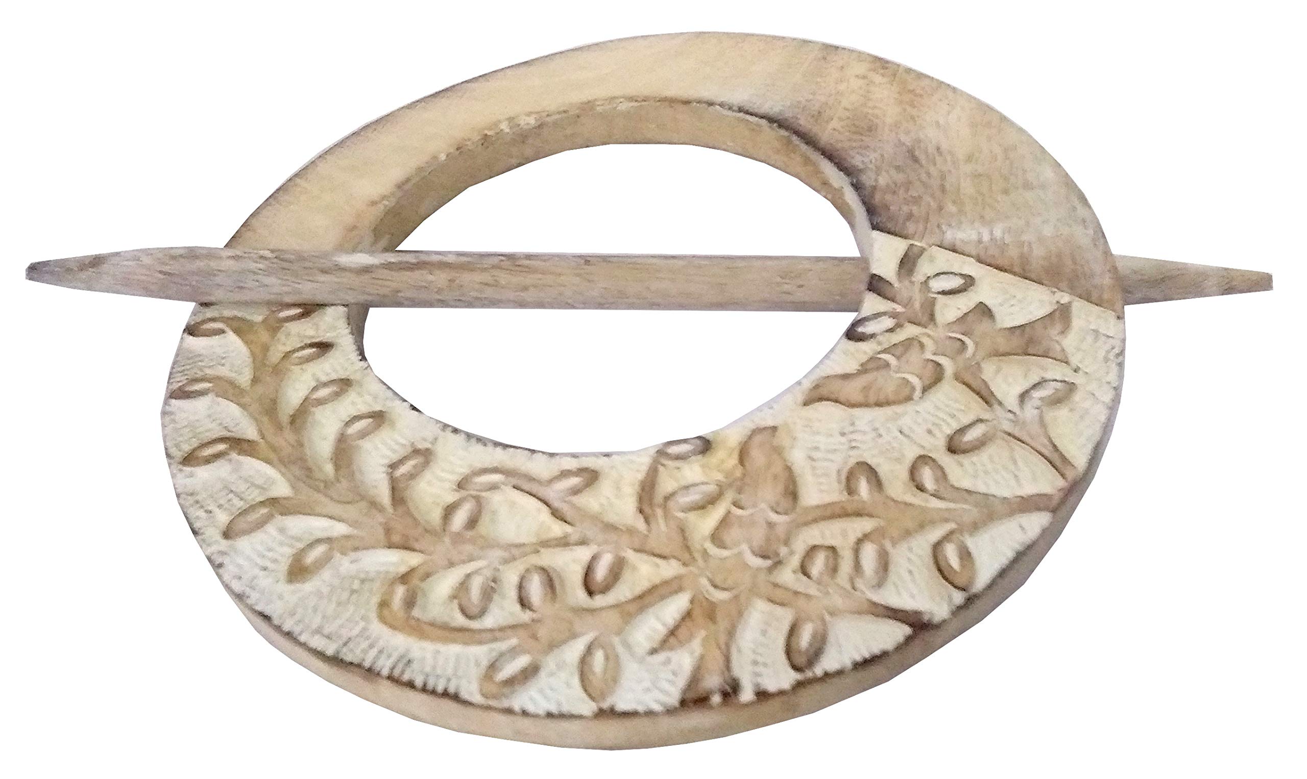 Purpledip Vorhanghalter aus Holz, mit Blumenmuster, 2 Stück (11875)