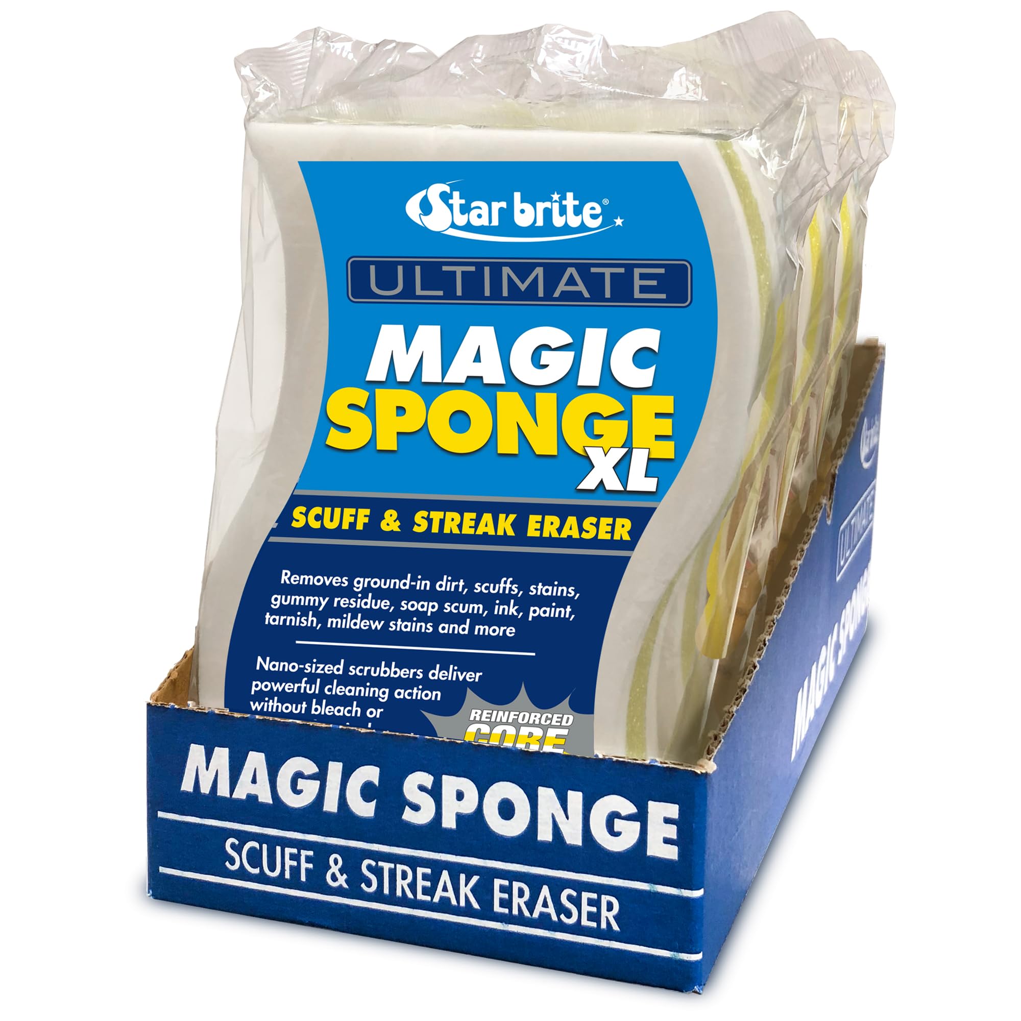 STAR BRITE Ultimate Magic Sponge XL, 8 Pack, Melamine Scuff Eraser