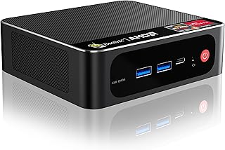 Beelink Mini-PC, AMD Ryzen 5 5560U(6C/12T, Up to 4.0GHz), 16GB DDR4 RAM 500GB NVMe SSD, SER5 Mini-Desktop Computer Support 4K@60Hz Triple Output/WiFi6/BT5.2/DP1.4/HDMI2.0/USB3.2, Gaming/Office/Home