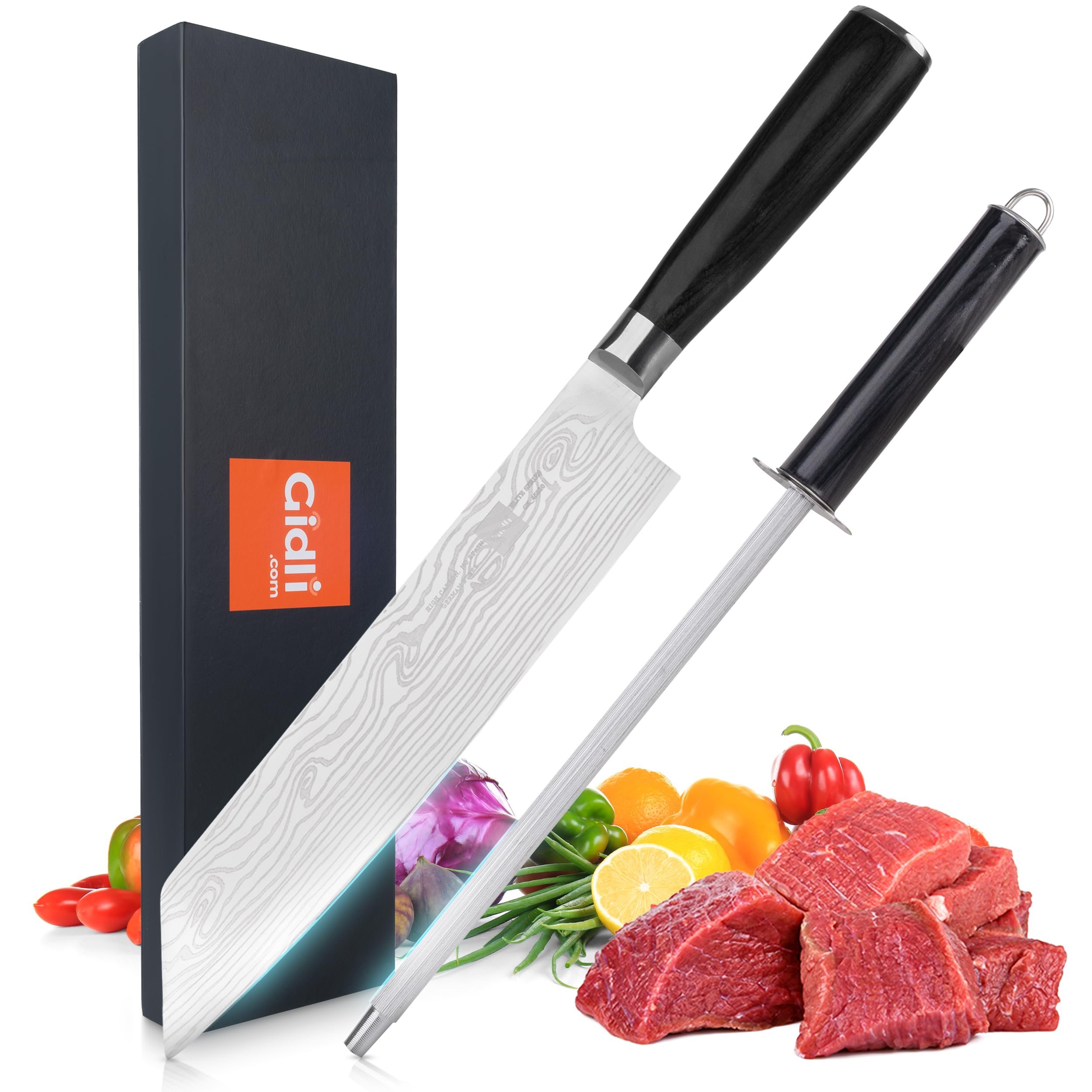 Amazon.com: Gidli 8-Inch Chef Knife with Diamond Sharpener – Sharp
