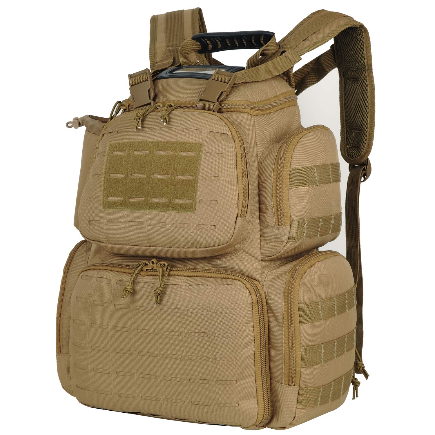 AUMTISC Gun Range Bag for Handguns Tactical Backpack with 3-Pistol Case(2226)