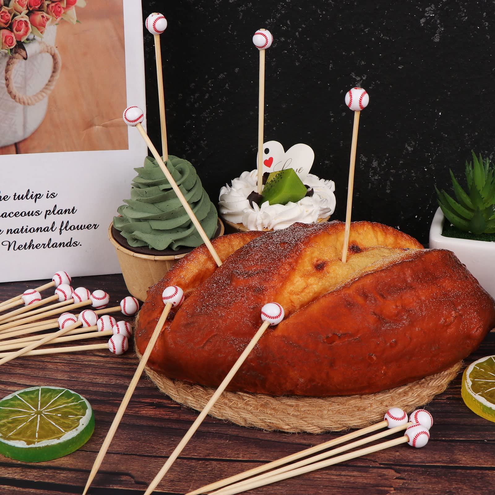 Amazon | 100ピース 竹製 カクテルピック 4.7インチ フルーツ