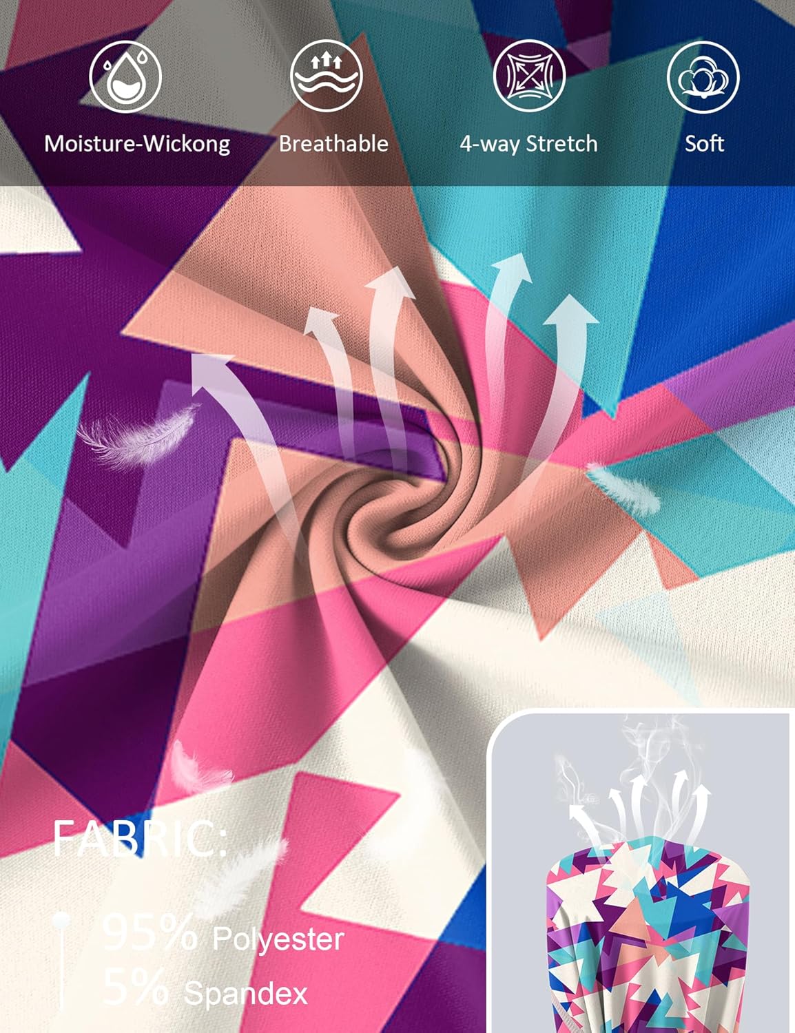 Avoogue Women UPF 50+ UV Shirts Long Sleeve with Thumb Holes Workout Sun Shirt Quick Dry Athletic Hiking Running Tops - Image 6