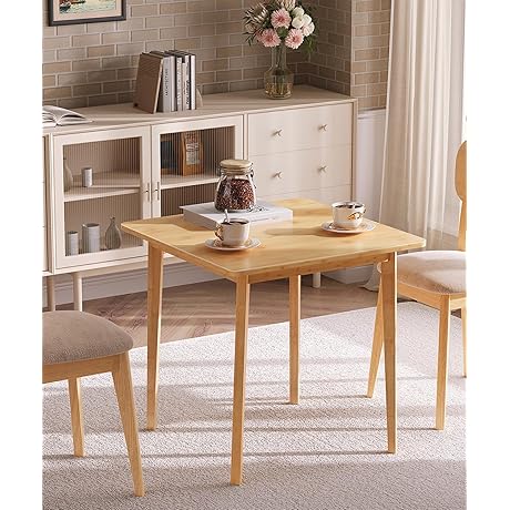 HOOBRO Bamboo Dining Table: Compact Kitchen Perfection for Small Spaces
