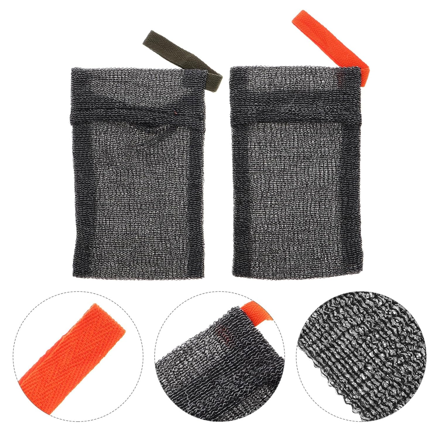 2pcs Exfoliating Foam Net Pouch for Bar Soap Mesh for Facial Wash and Bathing Produces for Cleaning and Laundry
