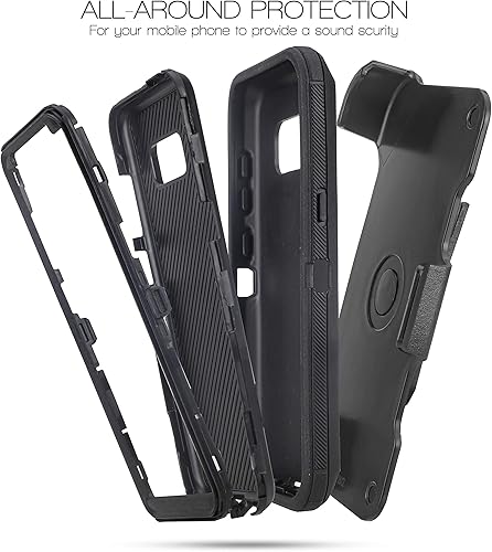 Miniatura 5 de Funda para teléfono Samsung Galaxy S8 de 5.8 pulgadas, funda de cristal con clip, soporte para patadas, capas de armadura, agarre lateral, protector