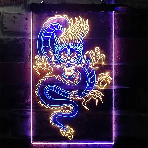 Vista 38 de ADVPRO Chinese Dragon Room Display Dual Color LED Neon Sign Green & Red 16" x 24" st6s46-i3225-gr