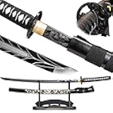 eroton Katana Sword -1045/1060/1095 high Carbon Cold Steel Full Tang Steel Japanese Samurai Sword, Unique Gift for Martial Arts and Sword Collectors