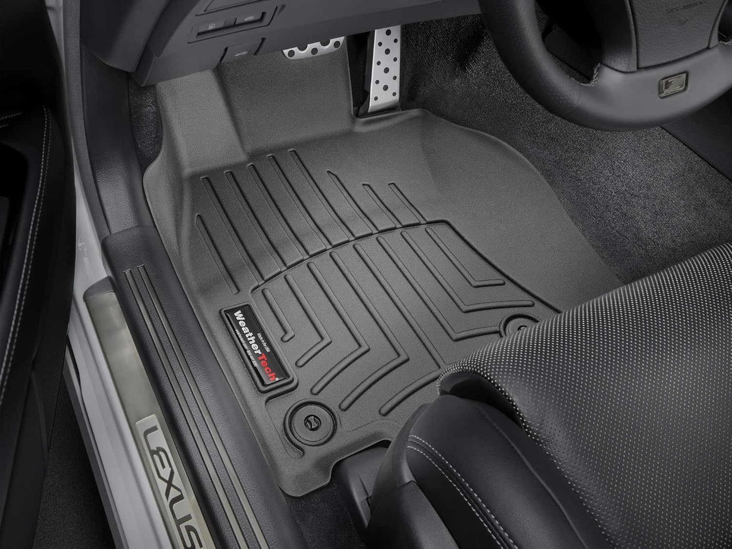 WeatherTech Custom Fit FloorLiners for Lexus LS, LS, 1st Row (445141), Black