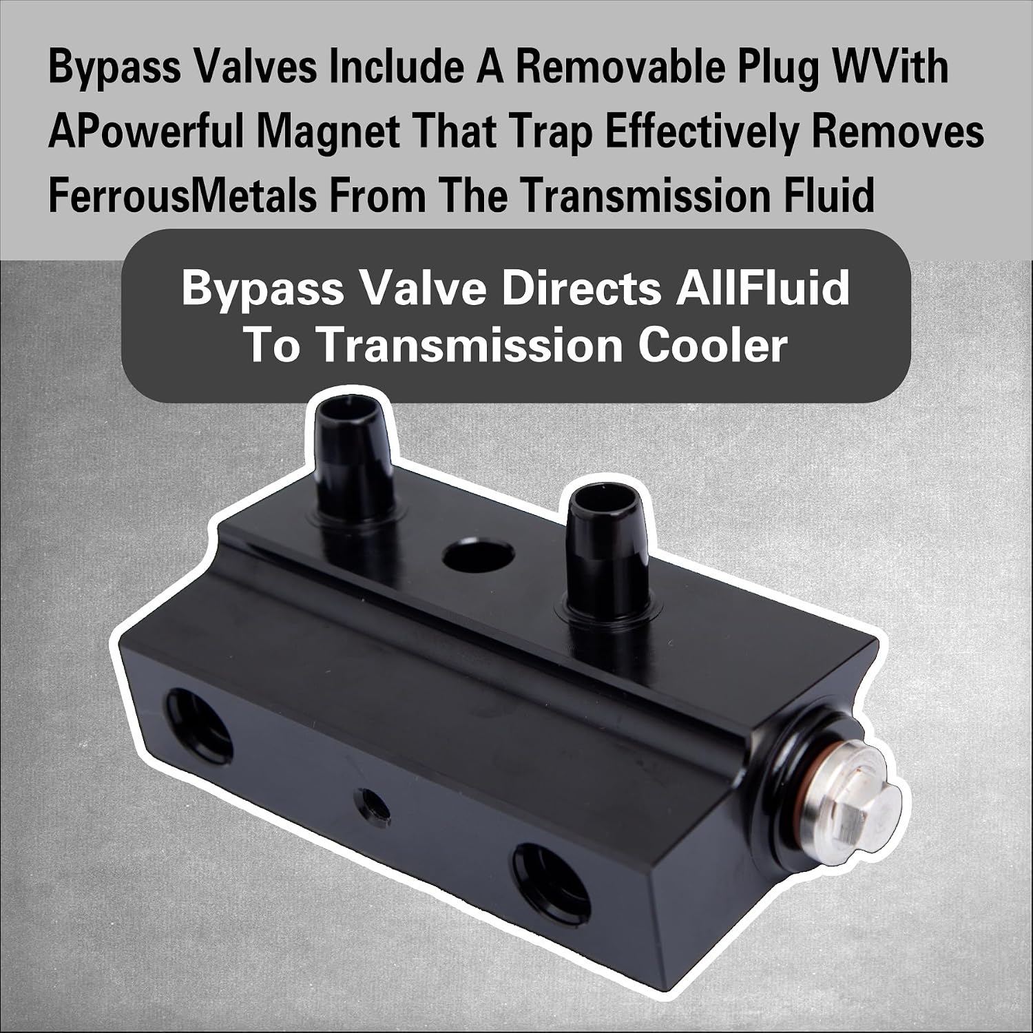 Automatic Transmission Fluid Thermal Bypass Valve compatible with 2015-2018 Chevy Silverado 1500 GMC Sierra 1500, for GM 8L90 8-Speed, Part Number 125071000