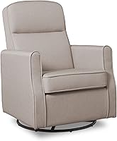 Vista 10 de Delta Children Blair Slim Nursery Glider - Silla mecedora giratoria color carbón