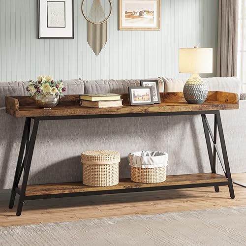 Miniatura 2 de LITTLE TREE Mesa consola de 70.9 pulgadas de largo detrás del sofá, mesa de entrada estrecha