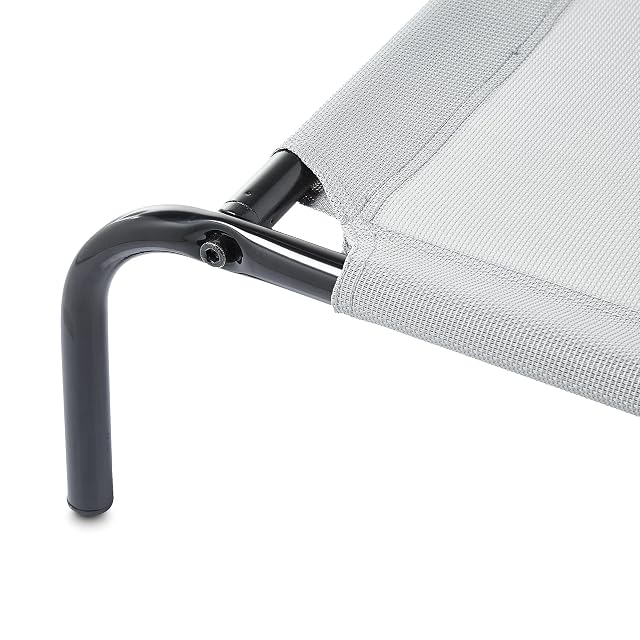 Foto 3 de 5 de Amazon Basics Perro Cama elevada refrescante para mascotas, Large, 130 x 80 x 19 cm (L x An x Al), Gris