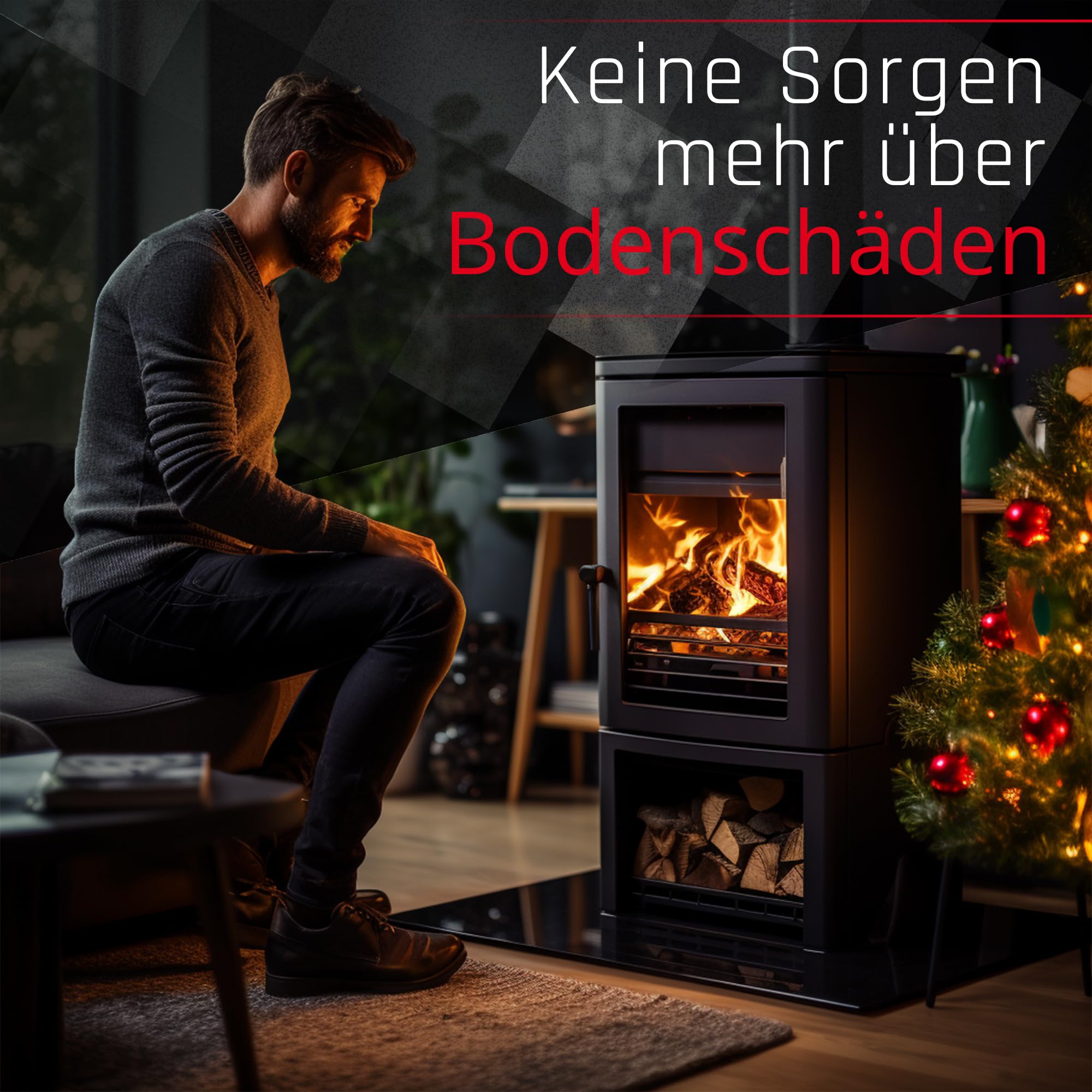 Solidline Glasplaat Mira front 90*200 cm - Rookglas - 8 mm - Rookglas