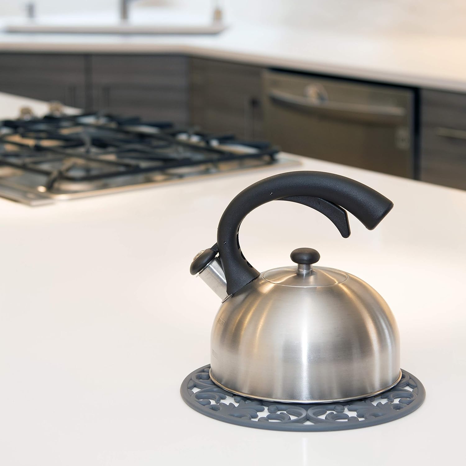 gasaré, Extra Large, Thick, 10" Silicone Trivets for Hot Dishes, Pots