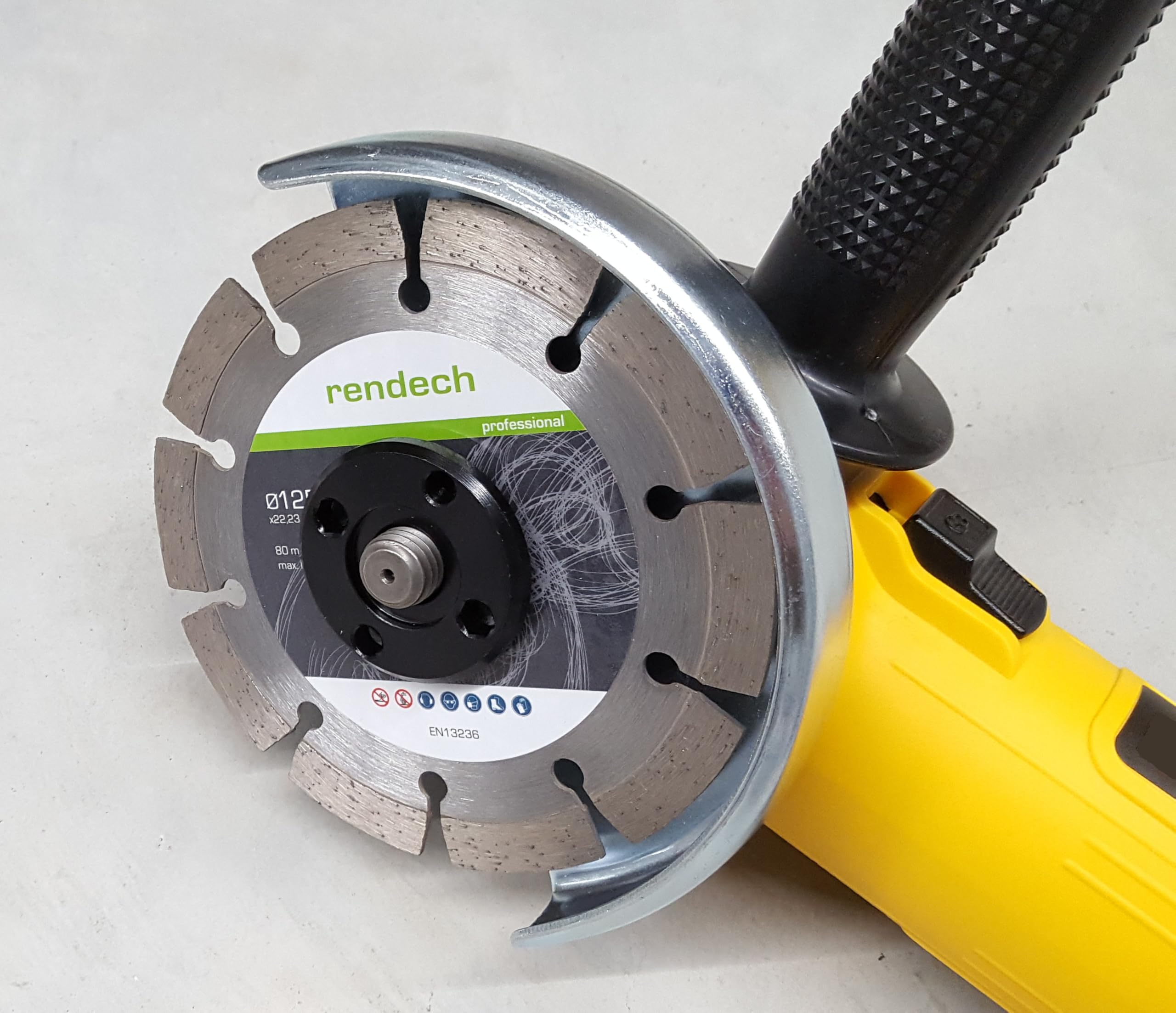 rendech® Disque diamant 125 mm professionnel pour Béton, Pierre, Brique etc. - Disques à tronçonner diamantés haute performance | Lot de 2