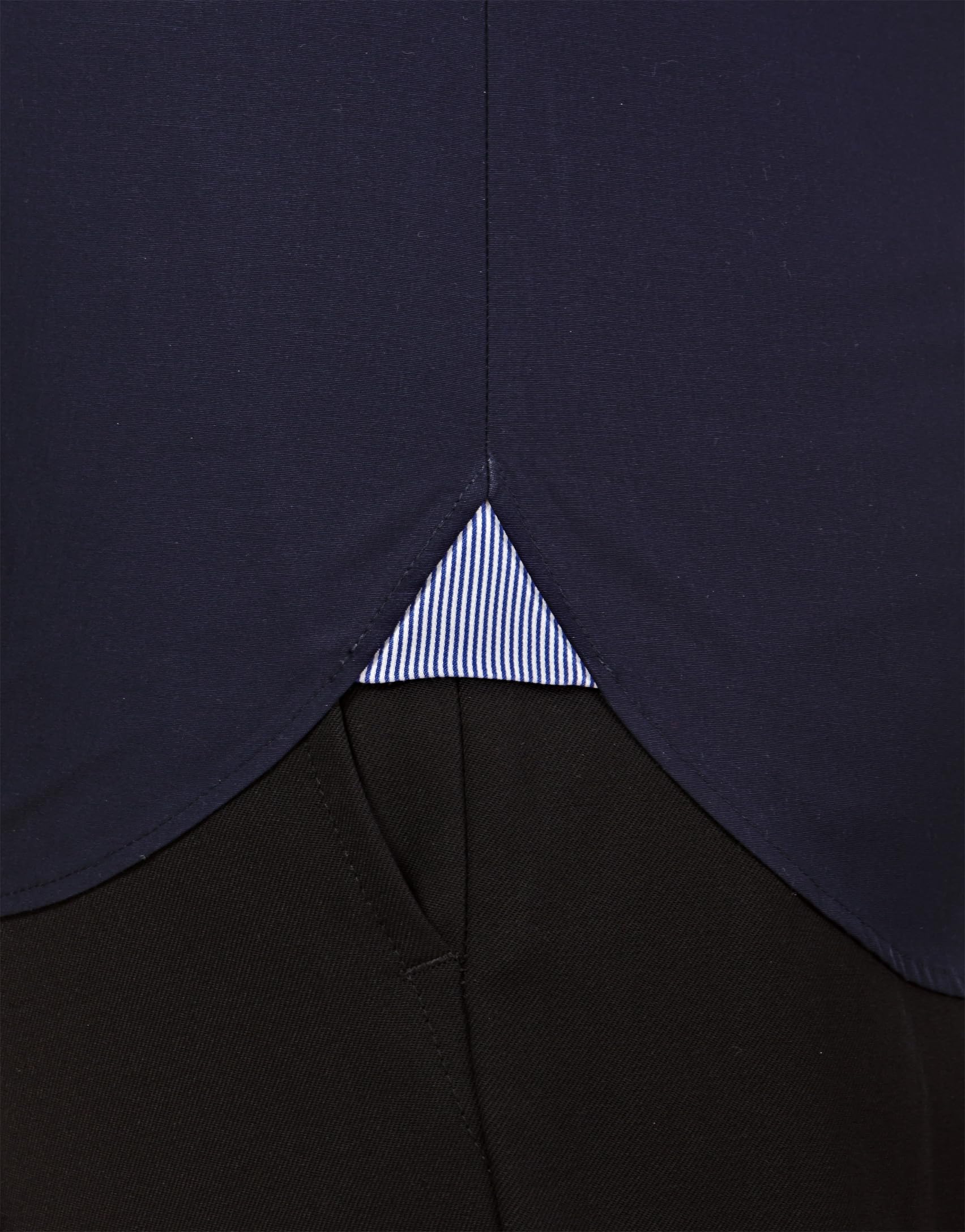 Vincenzo Boretti Camisa de Hombre, Corte Ajuste Recto (Regular-fit), 100% algodón, Manga-Larga, Cuello Kent, Lisa - no Necesita Plancha