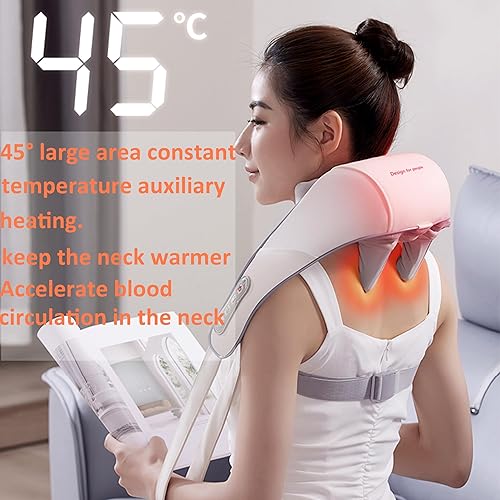 Miniatura 2 de Masajeador Shiatsu 2023 de espalda y cuello con calor, almohada eléctrica de masaje 3D de tejido profundo para hombros, piernas, pies y cuerpo