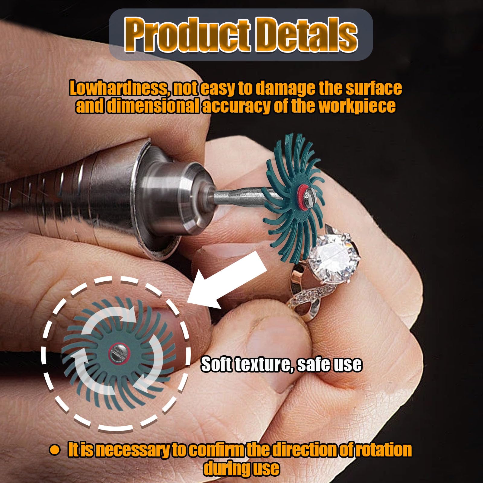 Abrasive Bristle Discs - 42 Piece Kit for Jewelry & Metal -5