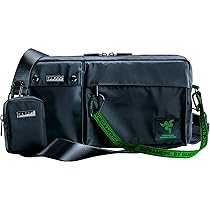 Razer Xanthus Crossbody Bag – Borsa a tracolla streetwear (adatta alla maggior parte delle console portatili da gioco e dei controller mobili, finitura idrorepellente) Nero