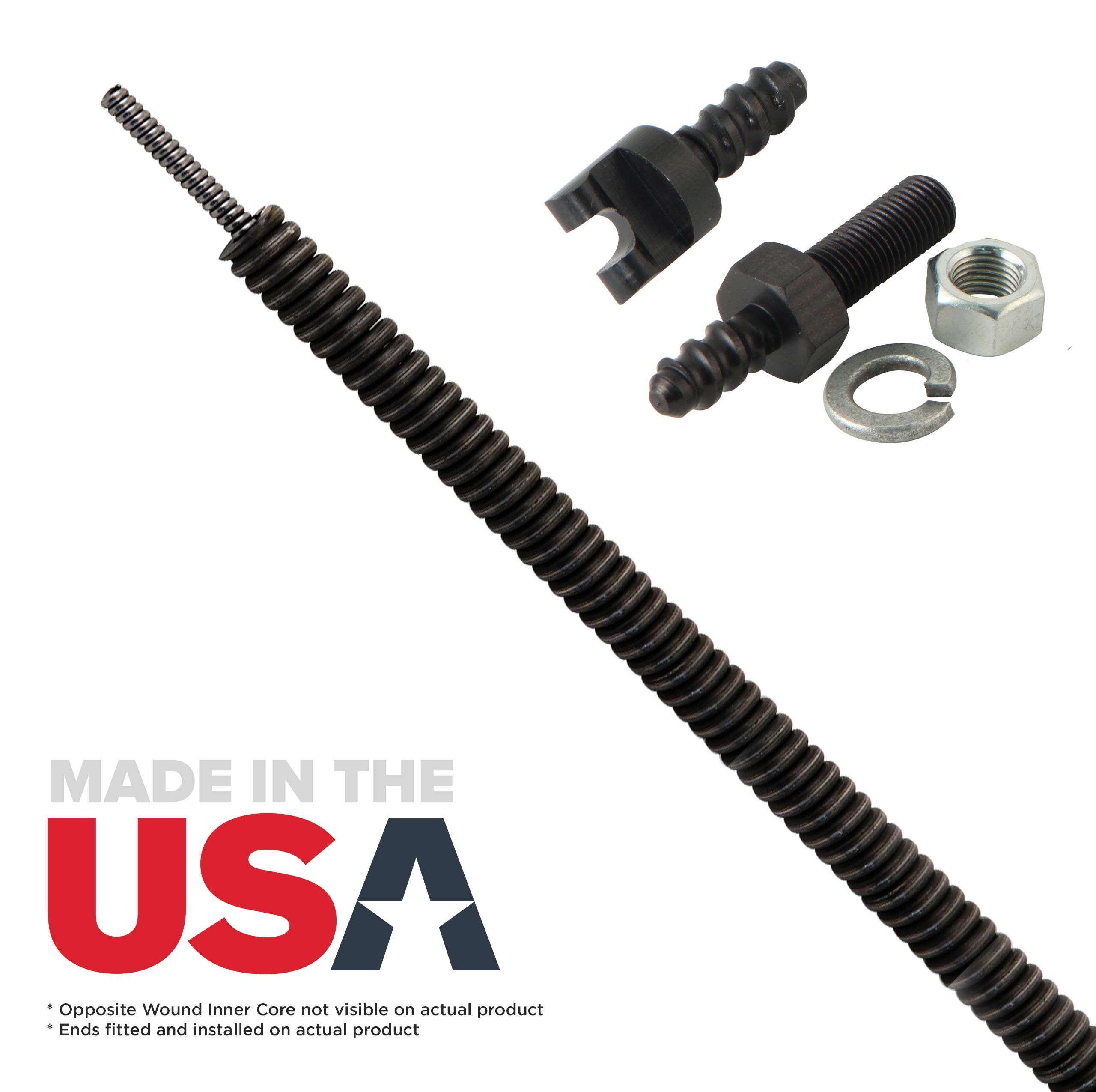 5/8" x 2' No Tension Flexible Leader, Drain Cable with Opposite Wound Inner Core