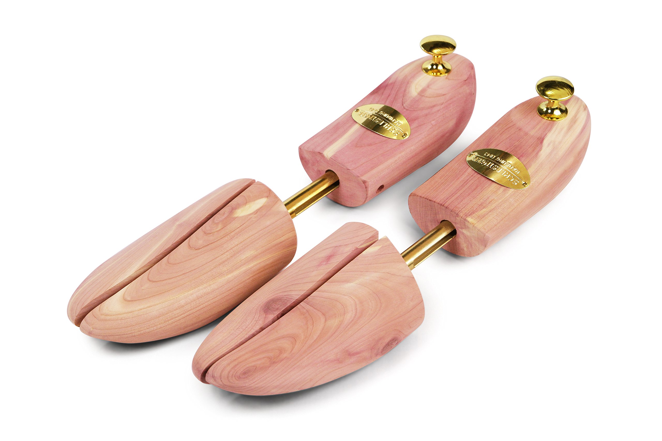 Schlesinger – 8 Paar Premium Herren Schuhspanner aus edlem Zedernholz für Lederschuhe und Sneaker. Modell König. Größe 39 – 48 in Silber oder Gold.