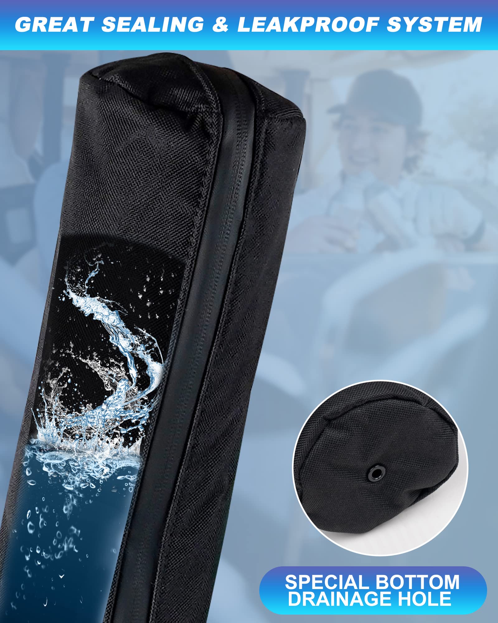 BIG TEETH 7-Can Golf Beer Holder Cooler Sleeve Isolato Bevande Cooler Tube Bag Storage Case con tracolla regolabile Chiusura a cerniera a prova di perdite