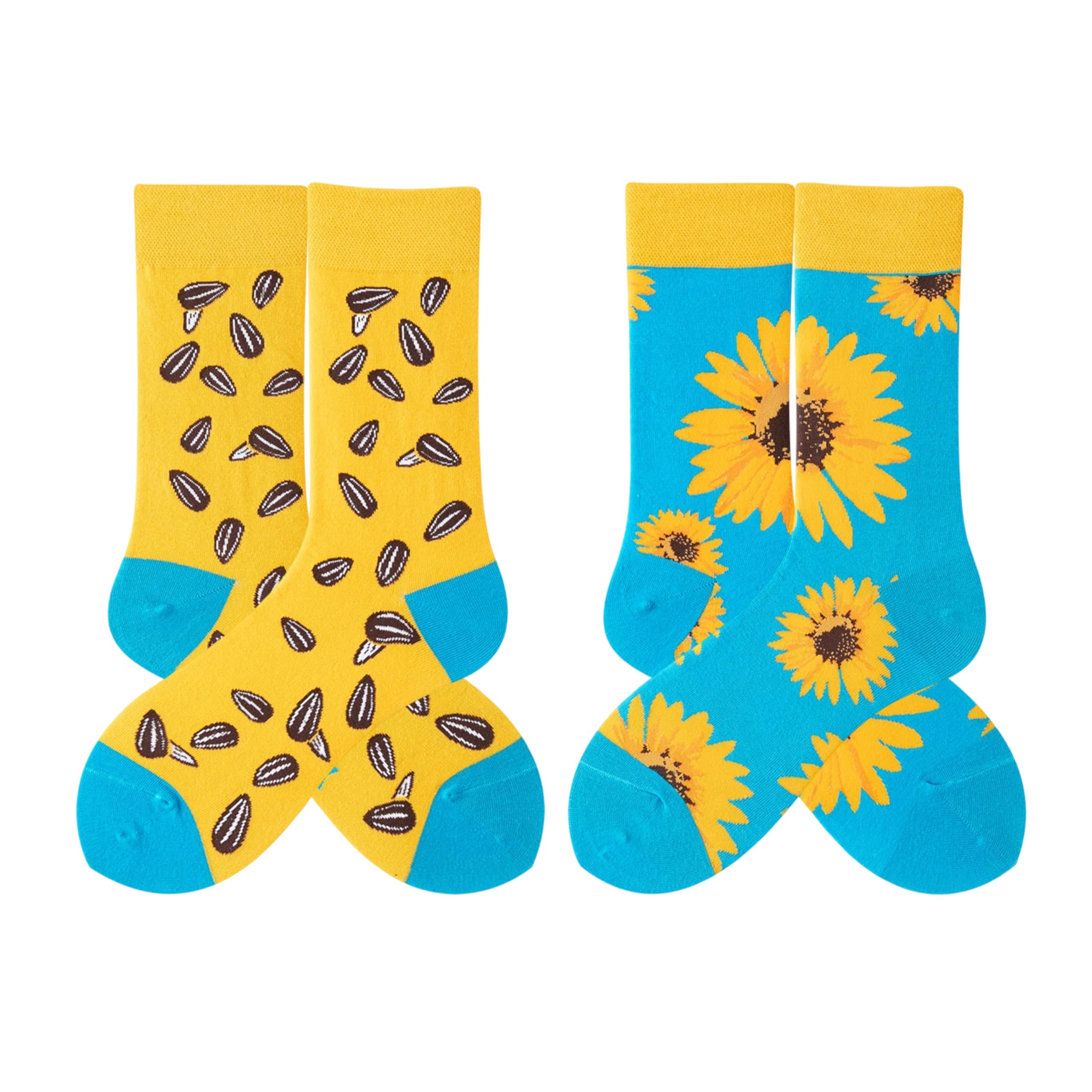 Calcetines Divertidos Unisex para Mujer y Hombre con Diseños Asimétricos en Par - Temas Animales, Comida, Fruta, Deporte y Arte en Algodón - Ideal para Regalos — view 4