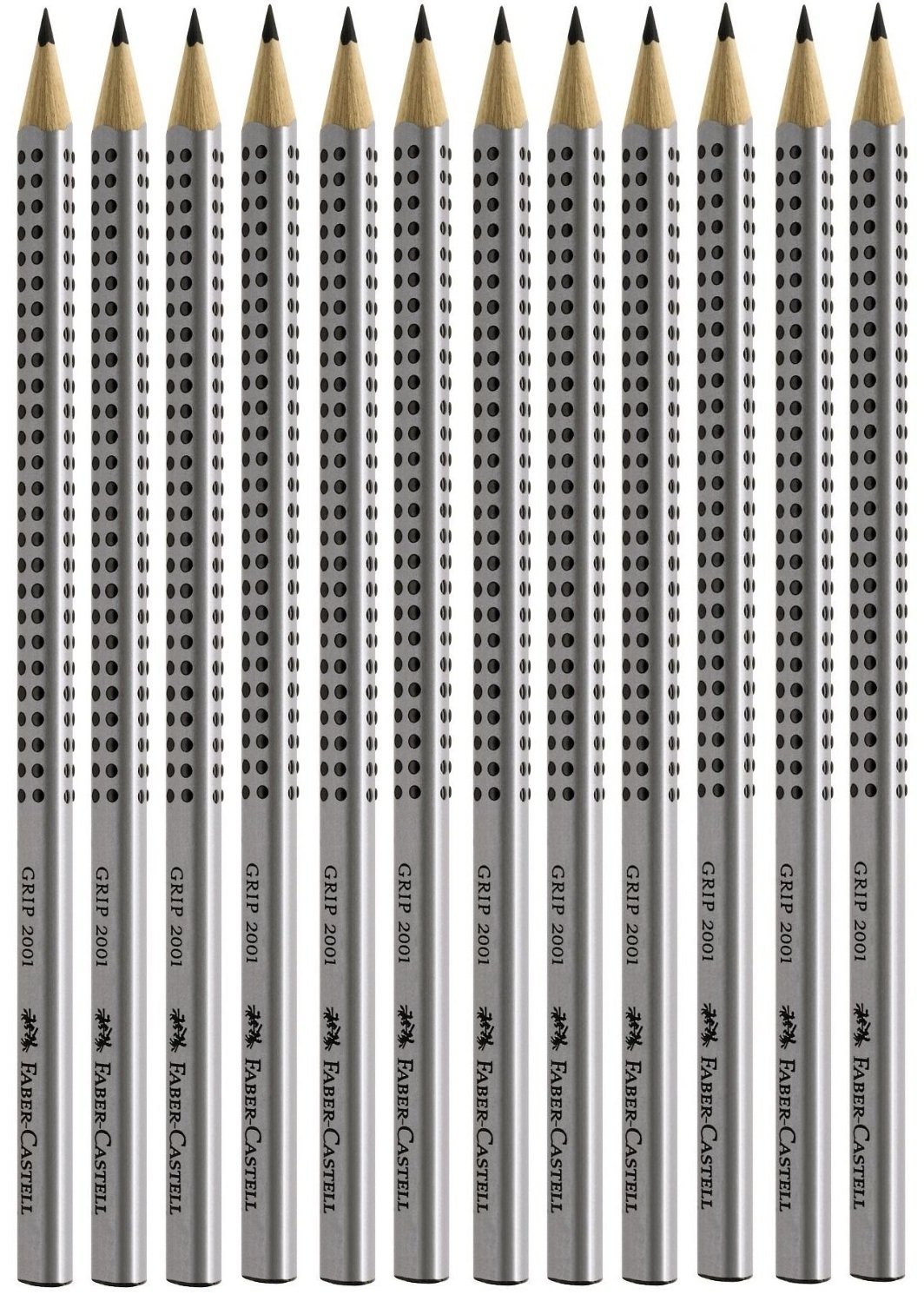 Faber-Castell Grip 2001 Pack of 6 Pencils silber HB — image 1