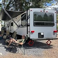 Vista 3 de M-AUTO 2.5 Ton Scissor Jacks Set of 4 for Travel Trailer, 23.5 Inches Maximum Extension Travel Trailer Stabilizer Jacks with Handle, Heavy-Duty Red