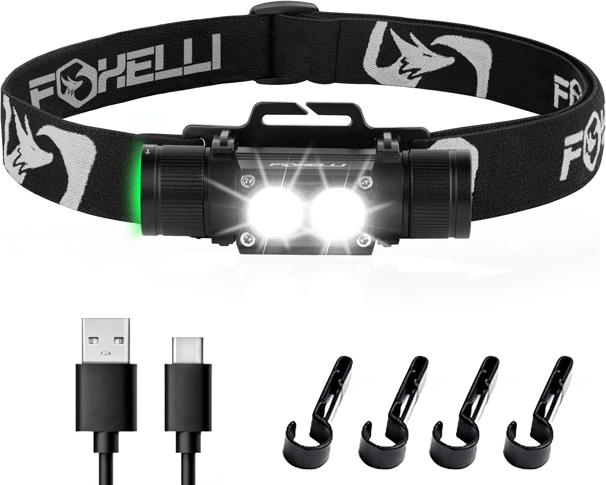 USB Rechargeable Headlamp Flashlight ââ‚¬â€œ Super Bright 1200 Lumen, Lightweight & Comfortable LED Head Light, IPX7 Waterproof, Impact Resistant Head Lamp