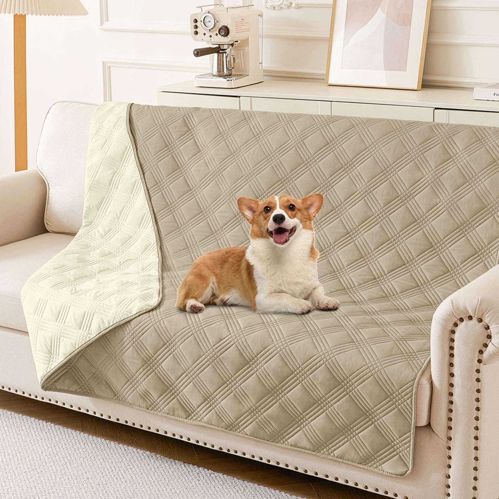hyha Waterproof Dog Blanket, Reversible Pet Bed Blanket, Soft Sofa Couch Cover for Dogs Washable, Waterproof Pet Couch Covers for Sofa Puppy Cats