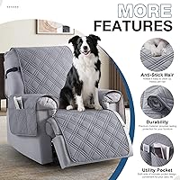 Vista 5 de TAOCOCO Funda impermeable para silla reclinable grande, fundas antideslizantes para silla reclinable con correas dobles, funda para silla