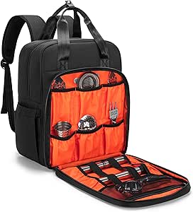 CURMIO Bartender Kit Travel Backpack with Padded Compartments for Wine and Cocktail Shaker, Portable Carrying Bag for Bar Tools Set, Perfect for Home Indoor Outdoor Patio Party, Bag ONLY, Black